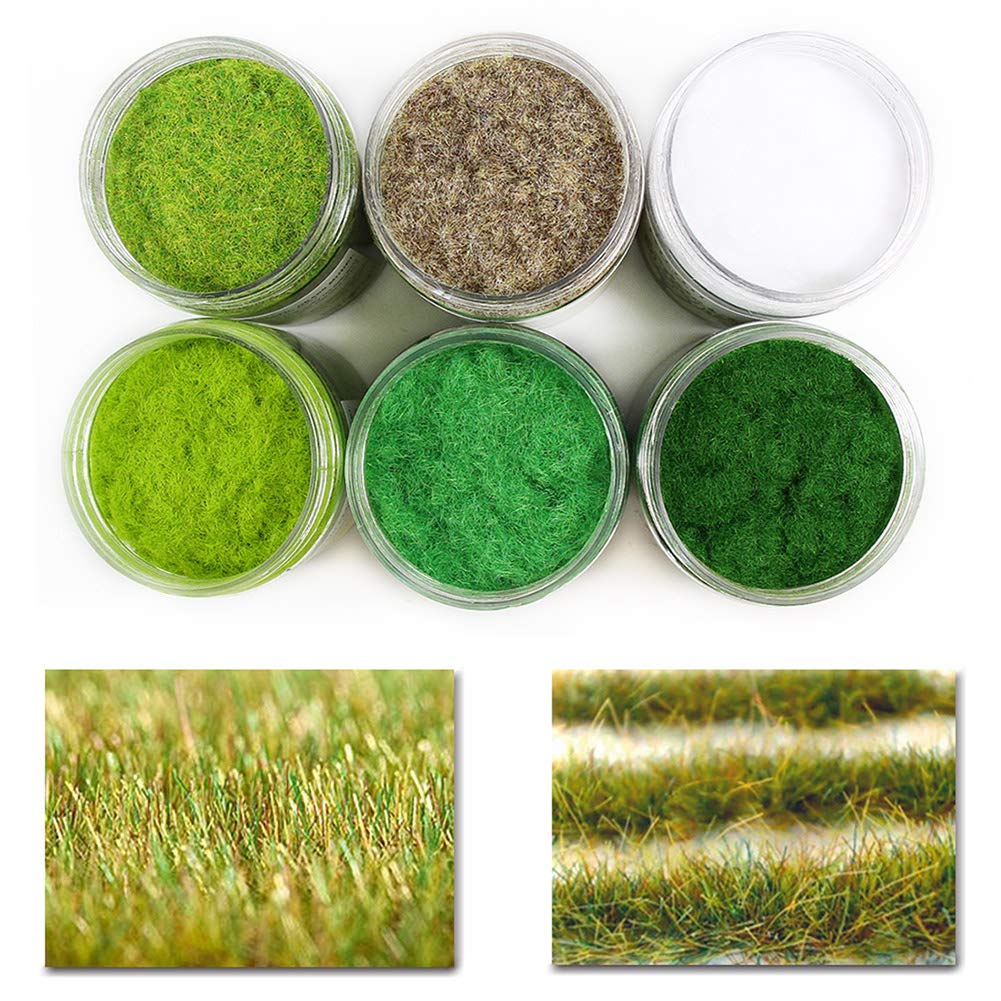 Artificial Grass Powder, Model Grass, 2mm, for Grass Models, Building Models, Decorations, Landscapes, Miniature Gardens, Railway Models, Dioramas, DI