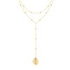 Women's Heart Locket Lariet Necklace, Adjustable Y-Shape Openable Pendant, Stainless Steel Gold Long Chain Fashion Jewelry
