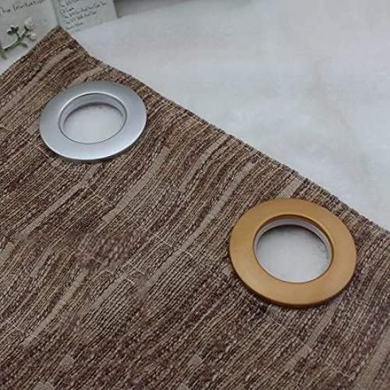 32 Pack Curtain Grommet, Home Sewing Depot Fast-Set Plastic,Inner Diameter 1-9/16"(40mm) Curtain Eyelet Rings Nanoscale Low Noise Roman Ring (Brown)