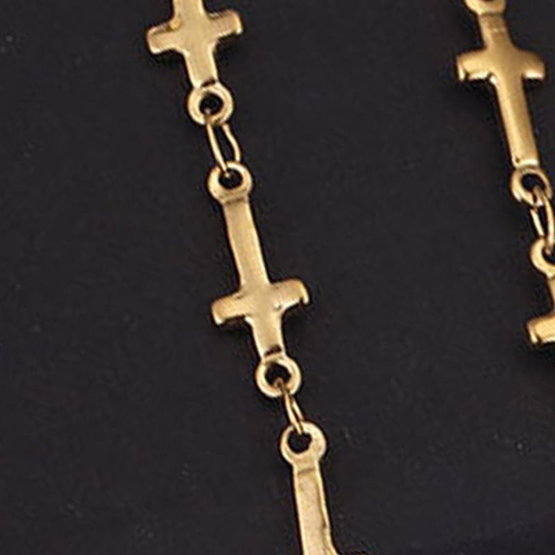 1meter Stainless Steel Chunky Crucifix Chains for Diy Statement Chain Gold Necklace Bracelet Chains Jewelry Making Supp