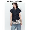 UR2026 Women's Urban Puff Sleeve Denim Shirt