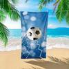 1pc Football Goal Beach Towel, Sand Resistant Quick Dry Towel, Soft Absorbent, Multipurpose for Sports, Swimming Pool, Beach