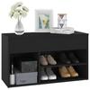 VidaXL Banc à chaussures Noir 80x30x45 cm Aggloméré