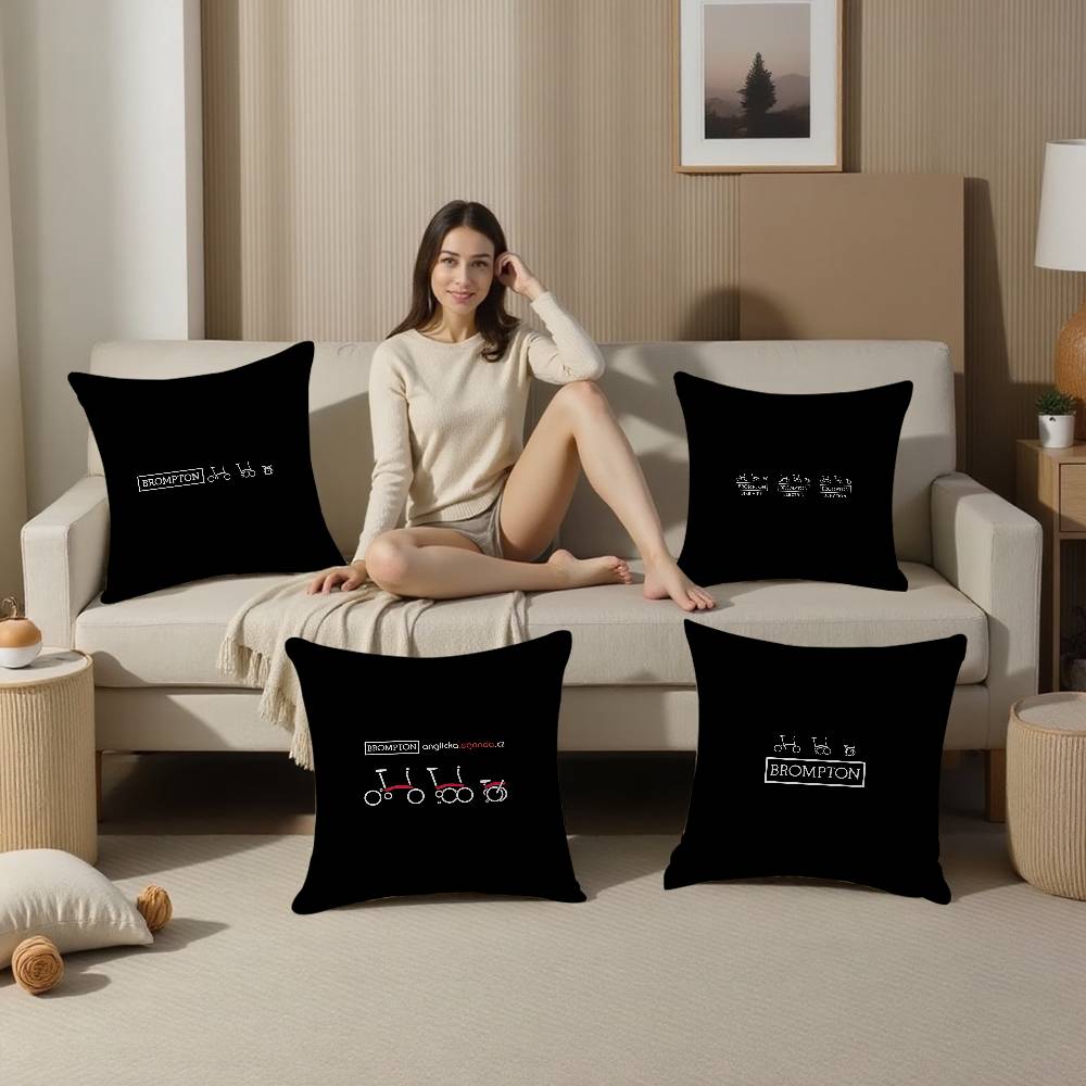 Brompton Logo Cushion Cover Inches Farmhouse Decor Home Throw Pillow Covers For Couch Decorations