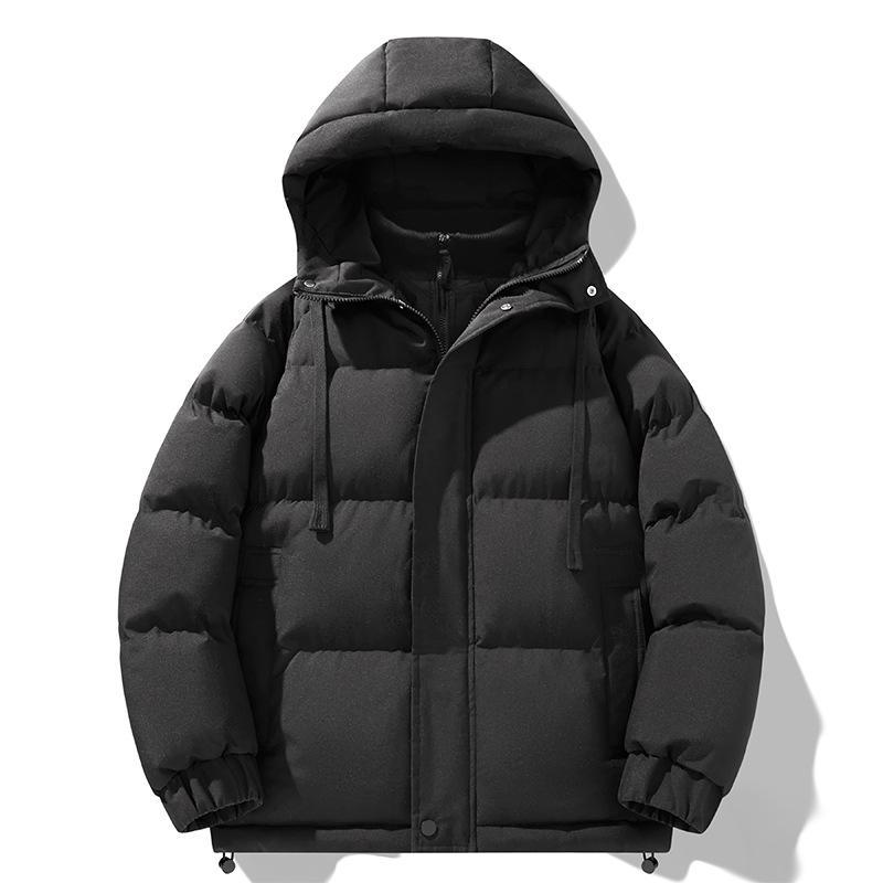 Fake Two-piece Cotton Coat Jacket Men and Women Same Style Winter Thick Hooded Bread Suit Youth Cotton Jacket Warm and Cold-proof Cotton Jacket