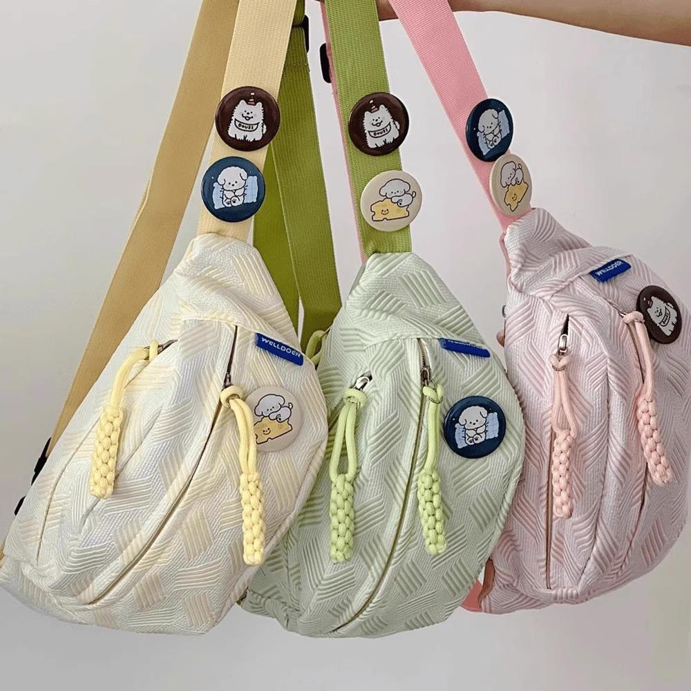 

¥5 скидка для новичков: Стильная повседневная сумка, универсальная маленькая сумка кроссбоди и поясная сумка для студентов Light Green - 1 Piece No Badge