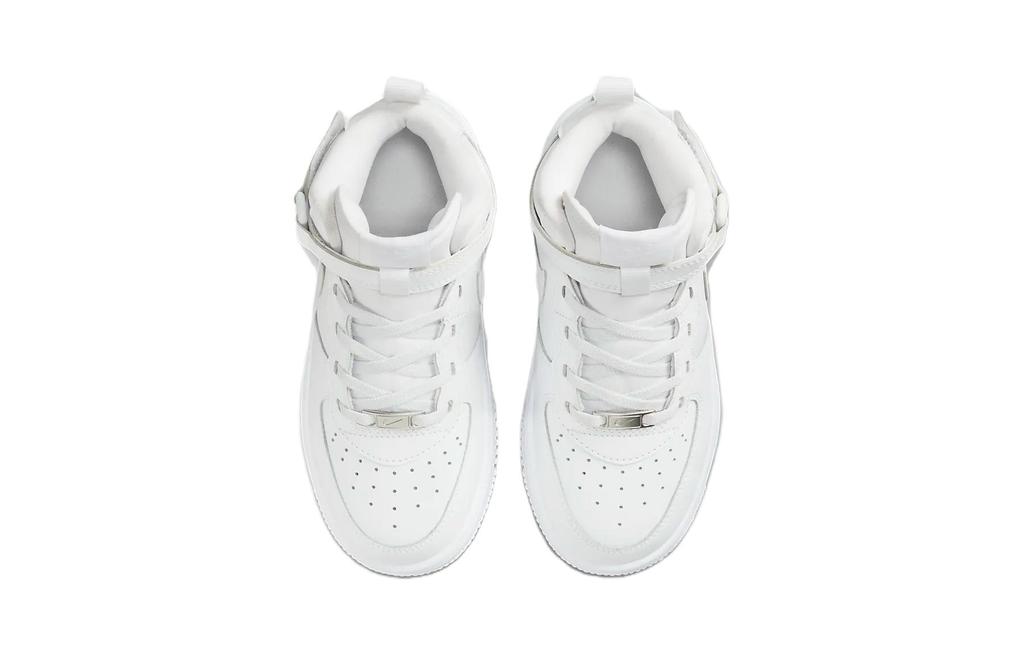 Nike Force 1 Mid EasyOn PS 'Triple White'