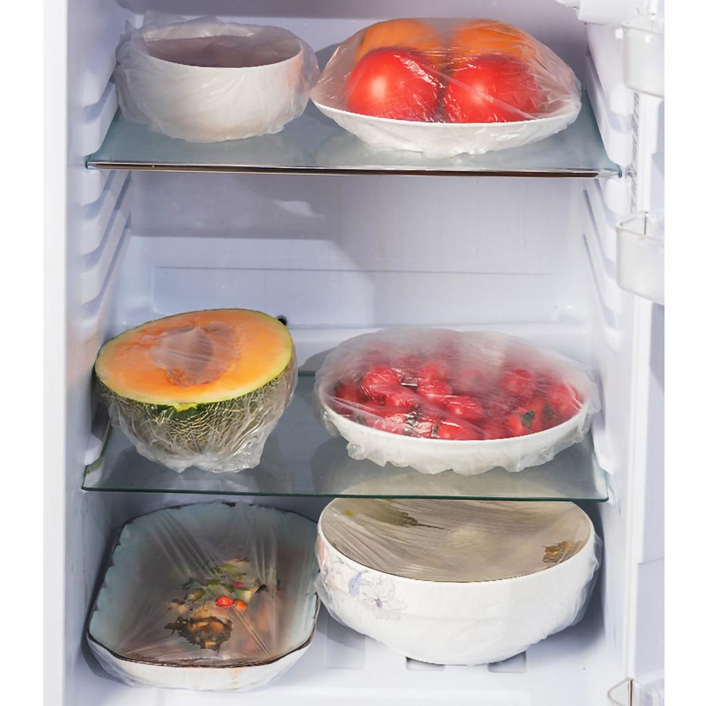 100PCS Disposable Food Storage Cover Elastic Food Wraps Harmless Transparent Wrap Food Cover for