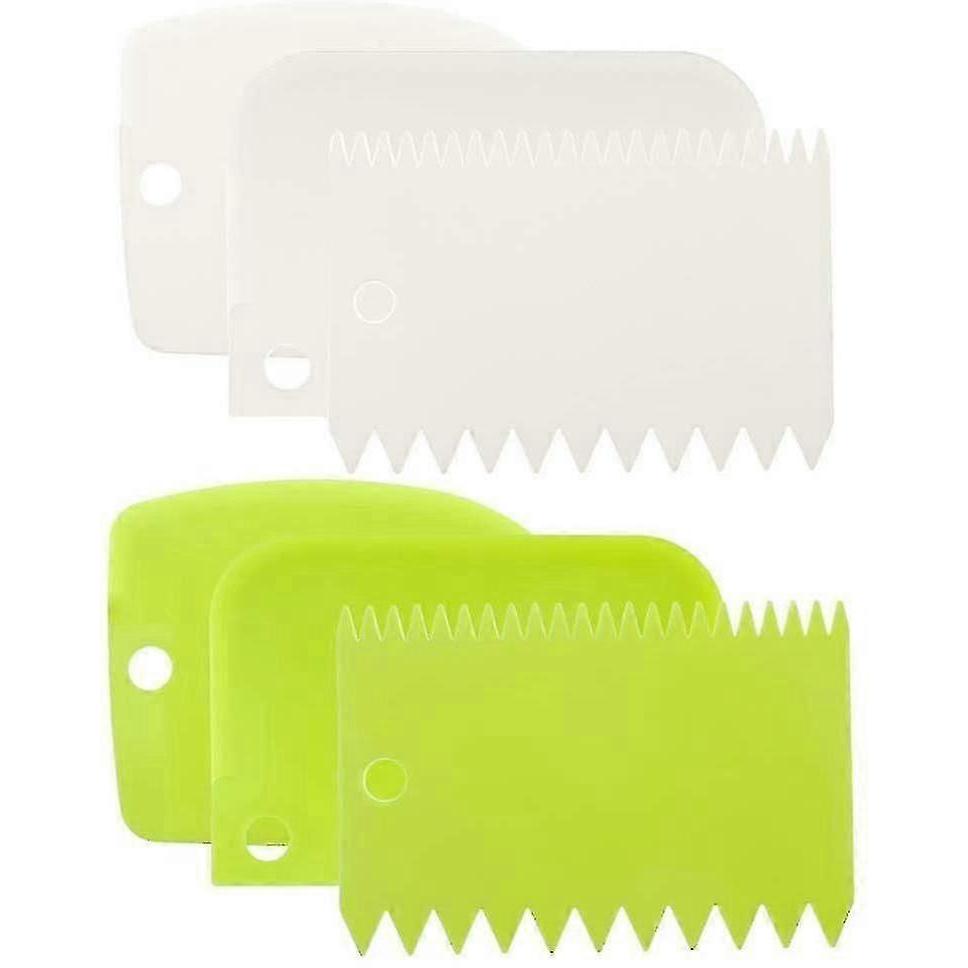 6 Piece Dough Spatula Set, Dough Scraper Professional Dough Card Set Plastic, Large Dough Divider For Scraping Out Dough Residue