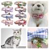 Cat Collar Breakaway With Cute Bow Adjustable Pet Cat And Dog Collar With Bell Adjustable Pet Collar Bownot Safety Necklace