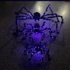 125cm LED Hairy Spider Light Up Giant Spider Plush Toy Haunted House Props Indoor Outdoor Yard