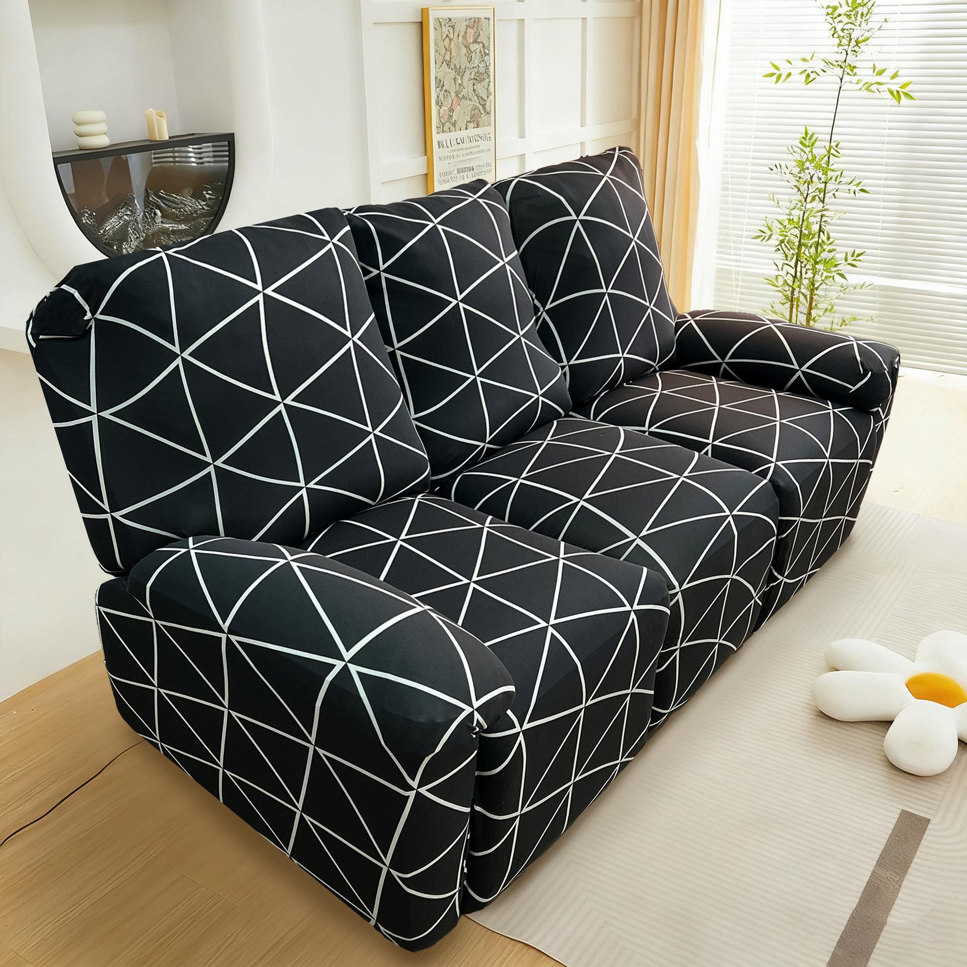 Simple Dustproof All-inclusive Sofa Cover Electric Chivas Sharding Installation Single Seat Milk Silk Sofa Cover High Elastic Home Three-person set