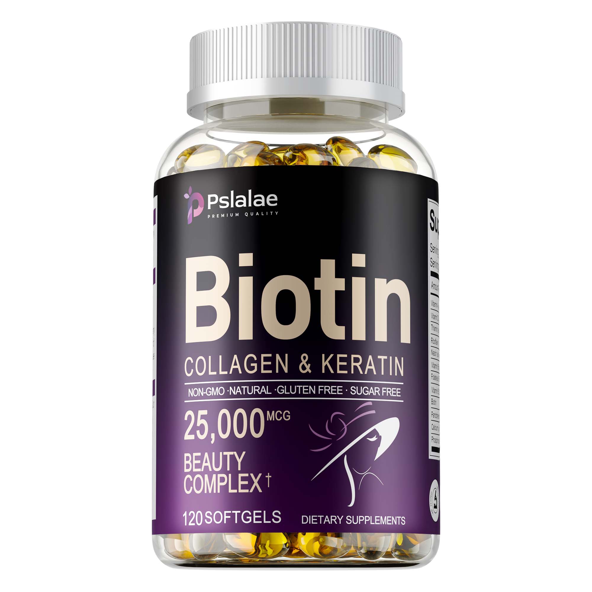 

Biotin, Collagen & Keratin - Anti-Aging, with MSM, Hyaluronic Acid, Grape Seed 120