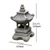 Resin Solar Pavilion Sculpture Lamp Retro Craft Waterproof Pagoda LED Solar Light Ornament Outdoor Garden Lawn Decorations