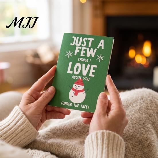 Christmas Surprise Gift Card Book, 10-Page Holiday Holder with Write-On Creative Organizer Notes, Festive Paper Booklet for Xmas Exchange, Stocking