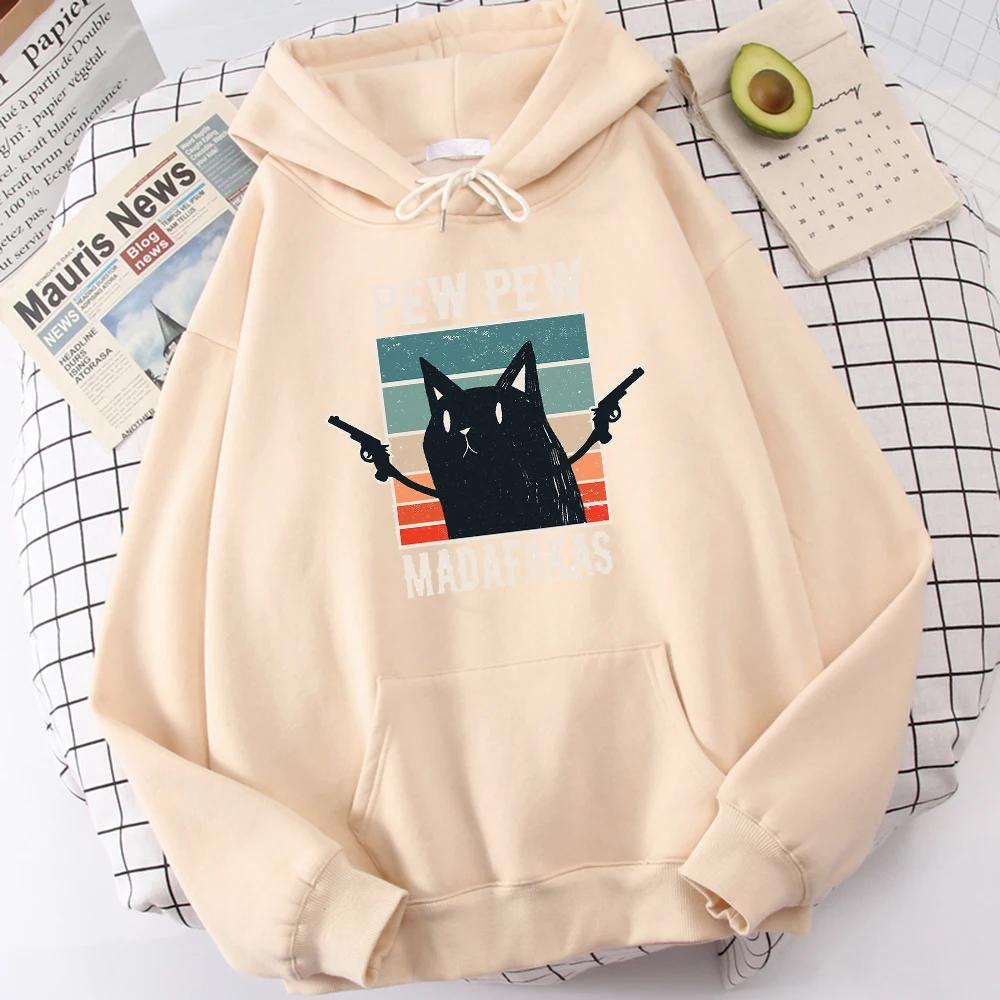 Pew Madafaksoversize Hoodie Fashion Cute Fun Printed Sweatshirt Men's Spring and Autumn Round Neck Hoodie Casual Sportswear