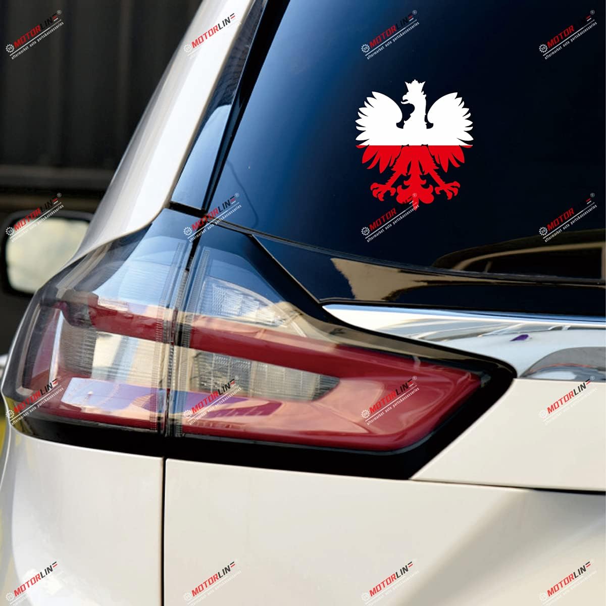 2 Pack 4   Polska Eagle Decal Sticker Coat of arms of Poland Herb Polski Polish Flag Vinyl