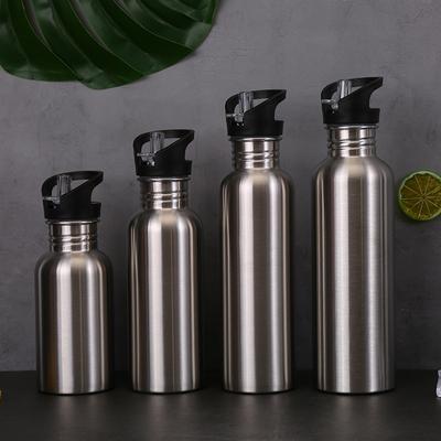 Sticle de apă sport din oțel inoxidabil de 500/750/1000 ml cu paie de băut Sticla de apă rece Vase pentru ciclism, drumeții, fitness