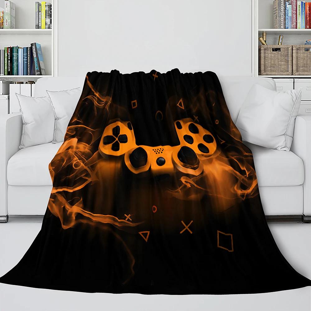 Gamepadová deka Módní flanelová deka na postel pohovku přehoz Bytový textil Hráč Děti Dospělí Dárek King Queen Size