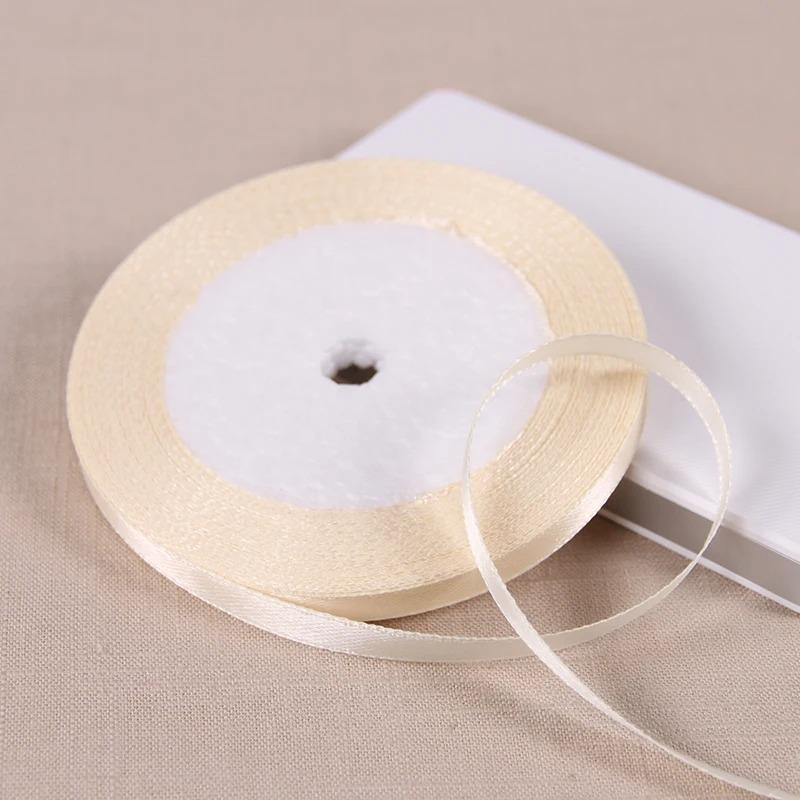 25Yards 6mm Silk Satin Ribbons for Crafts Bow Handmade Accessories for Clothing Accessories and Hats DJIY