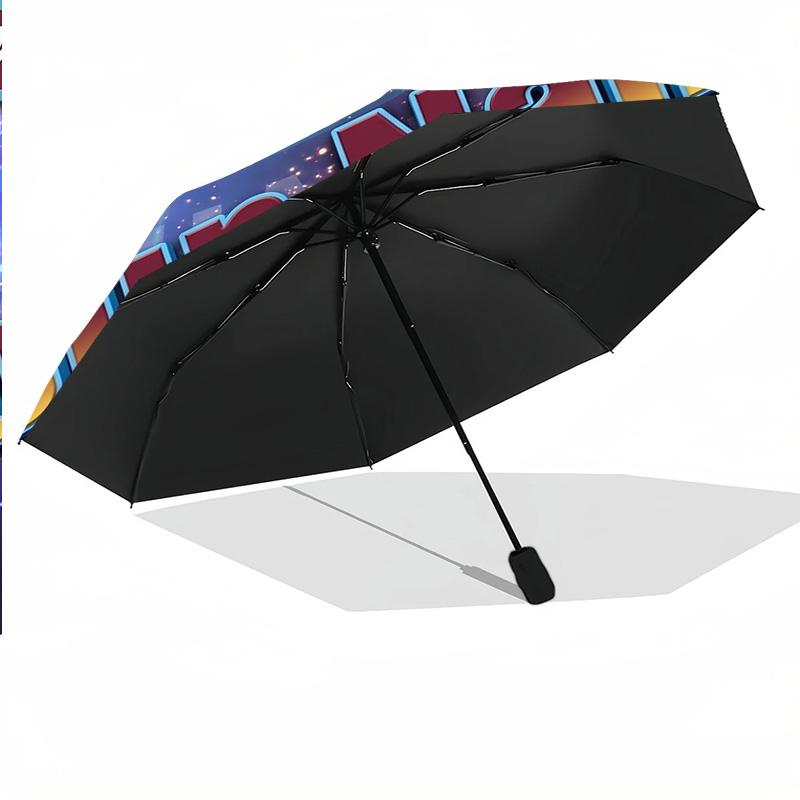 West Ham United FC Automatic 3‑Fold Umbrella 8‑Rib Windproof Folding Umbrella Sun Rain Protection For Outdoor Travel Daily Use