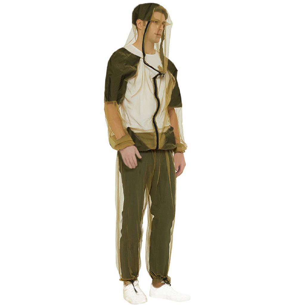 Fishing Clothes for Men High Density Mesh Protection Suit for Hiking and Fishing Long Sleeve Fishing Shirts and Pants S