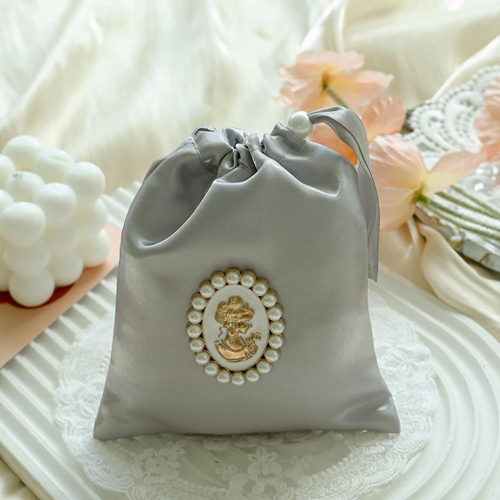 Simple Wedding Candy Bag Butterfly Orchid Drawstring Bag Handbag Mini Sugar Bag  Gift Bag