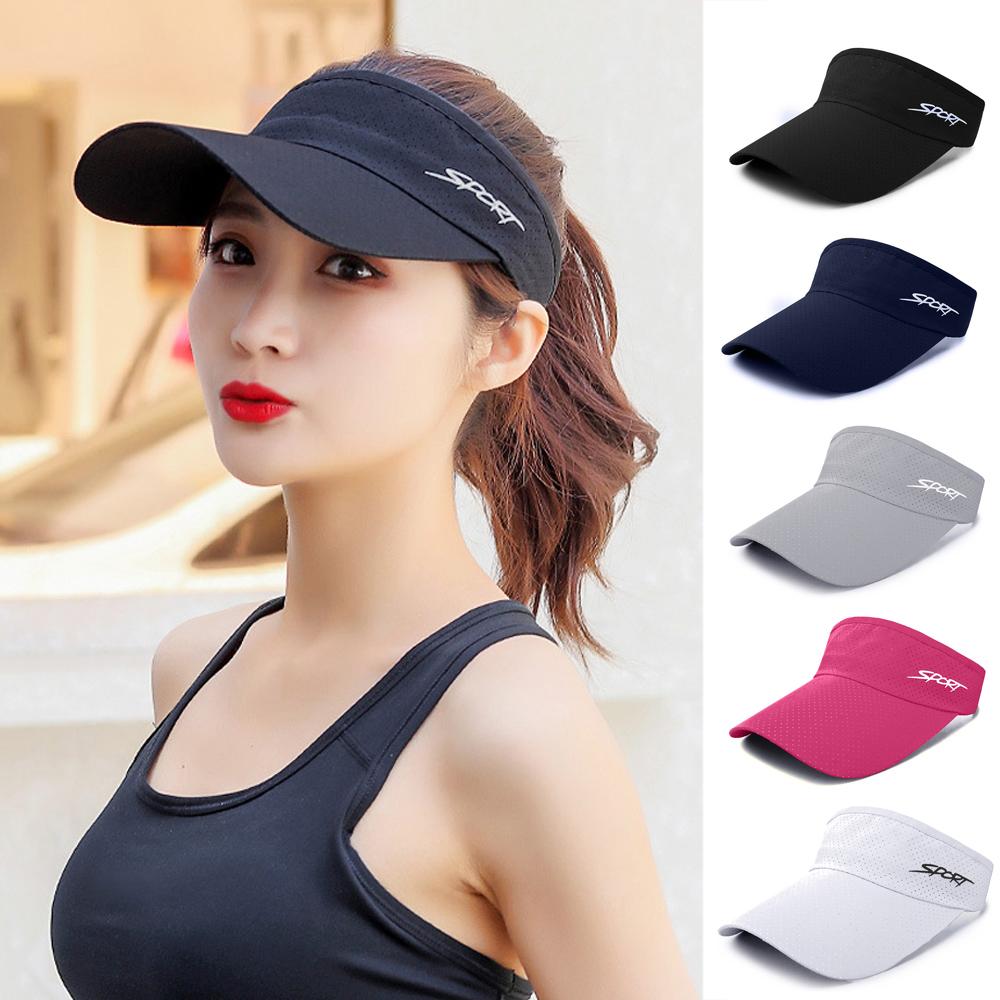 Fashion Breathable Air Sun Hat Quick-dry Visor UV Protection Caps Adult Adjustable Solid Beach Tennis Golf Running Sunscreen Cap