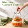 Heavy Glass Fermentation Weights Fermented Wide Mouth Mason Jar Lid Glass Weights Kimchi Making