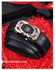 Men's Genuine Crocodile Pattern Leather Belt with Automatic Buckle - Stylish Casual Business Accessory