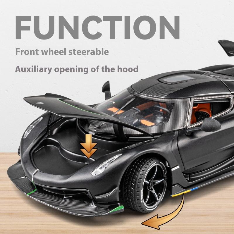 Simulation 1:24 Jesko Car Model Alloy Car Model Sports Car Children's Toy Car Collection Ornaments Boy Birthday Gifts