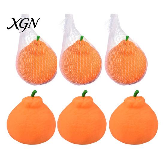 Desk Stress Relief Toy 1/2/3/Pcs Orange Squeeze with Mesh Bag Relieving Dekopon Fruit-shaped Tangerine Stretchy Anti-anxiety Simulation Fruit Sensory