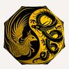1pc Dragon Phoenix Yin Yang Print Automatic Open/Close Umbrella, Perfect Gift for Birthday, Christmas,Halloween, Trendy Fashion y250828105