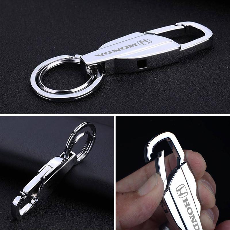 Car Emblem Keychain Zinc Alloy Antirust Key Ring For Honda Civic Accord Crosstour Spirior Odyssey Avancier UR-V Sienna Elysion BI2