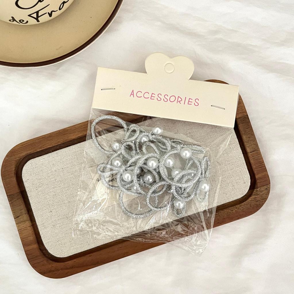 10Pcs Children's Elastic Hair Bands Candy Color Baby Girls Hair Rope Ties Ponytail Holder Rubber Band Hair Accessories Headwear