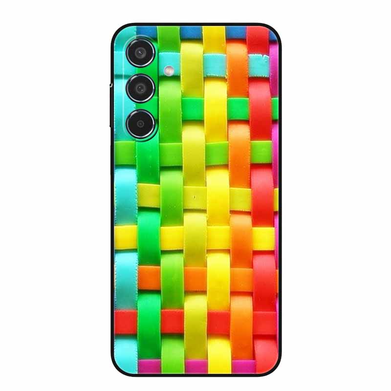 For Samsung Galaxy A55 5G Case Black TPU Silicone Soft Covers for SamsungA55 A 55 A15 A25 A35 5G Phone Shell A 15 4G Bumper Capa
