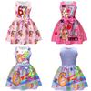 94238 Girls Steal A Brainrot 67 Printed Bow Party Sleeveless Princess Dress