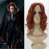 Lussuosa parrucca sintetica riccia corta da cosplay di Natasha Romanoff, Vedova Nera, per un costume perfetto