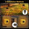 Outdoor Solar Powered Wall Light with Mandala Design Projection for Garden Yard Patio Decoration Solar Decor Light 2 Install way