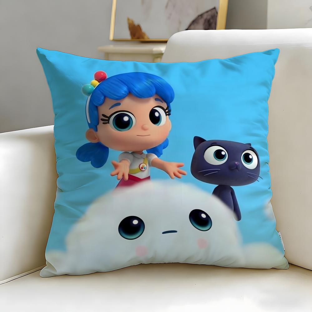 cartoon True and the Rainbow Kingdom Cushion Cover Soft & Easy-Wash Pillow Case – Versatile for Couch, Bed, Travel and Office
