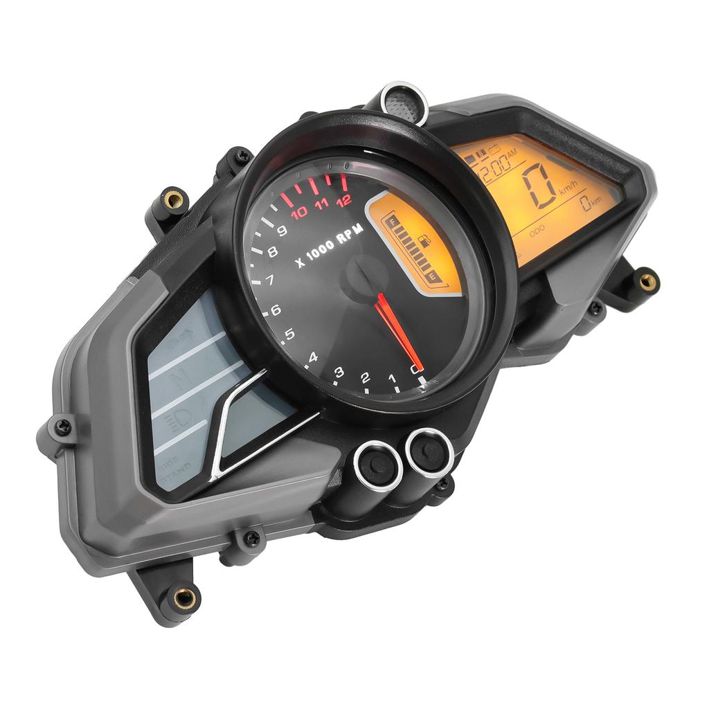 Motorcycle Speedometer Tachometer Oil Level Water Temperature Oil Press Voltage Odometer Meter Motor Electronic for Bajaj 200NS