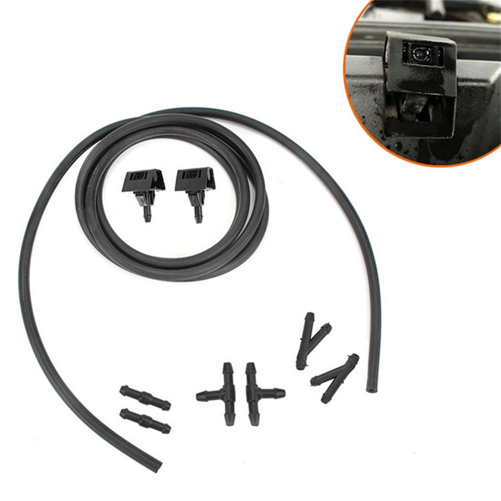 2x Windscreen Washer Jet Nozzle & Hose Kit For Nissan Qashqai 2008-18 28932JD000
