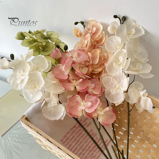 Orhidee artificiale, flori de mătase, realistă, pentru petrecere de nuntă, birou, centru de masă, decorare pentru ramură florală artificială Phalaenopsis