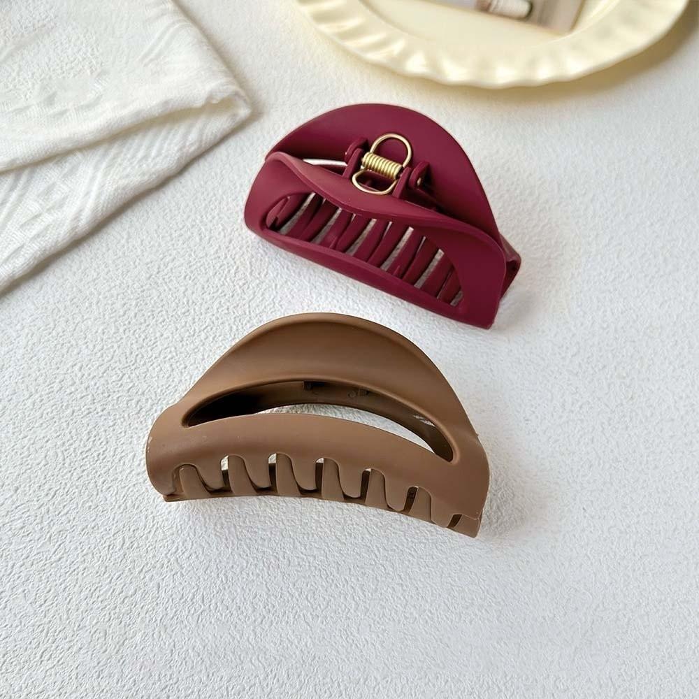 Creative Elastic Plastic Hair Claw Safe Solid Color Shark Clip Fashion Silicone Shark Clip  Women