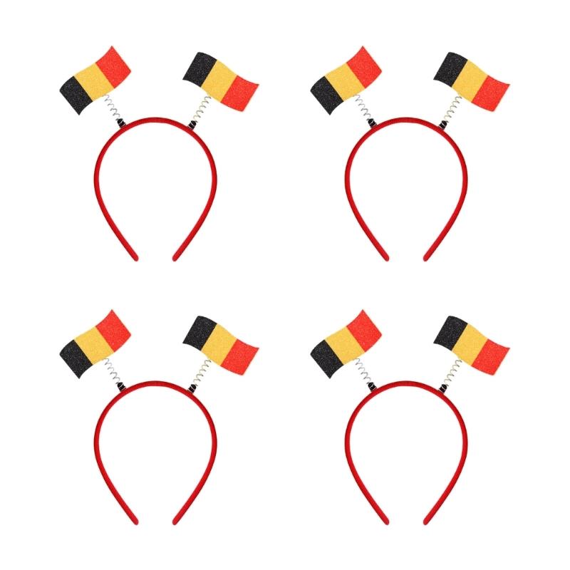 4pcs Matching Soccer Championship Headbands Comfortable Design Headddress For Game Night Parties Decoration