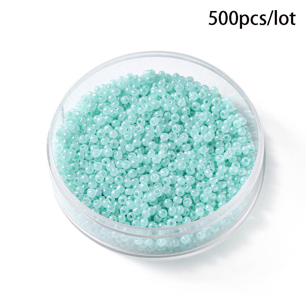 500/800Pcs/Lot 2/3mm Candy Color Glass Seed Beads Cute Bulk Small Bead Bracelet Handicraft for DIY Jewelry Making Accessories