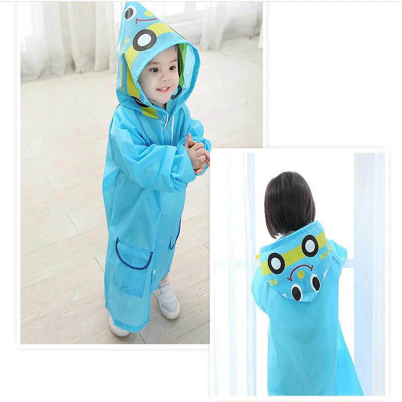 1pc Cute Cartoon Animal Kids Rain Coat Children Raincoat Rainwear Boys Girls Waterproof Raincoat Student Poncho Rainsuit