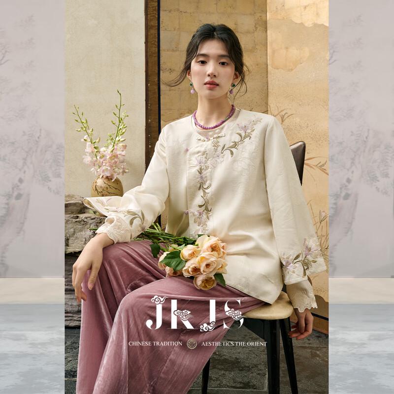 

JK&JS Tang Li Xue Chinese Style Rayon Jacquard Embroidered Jacket L