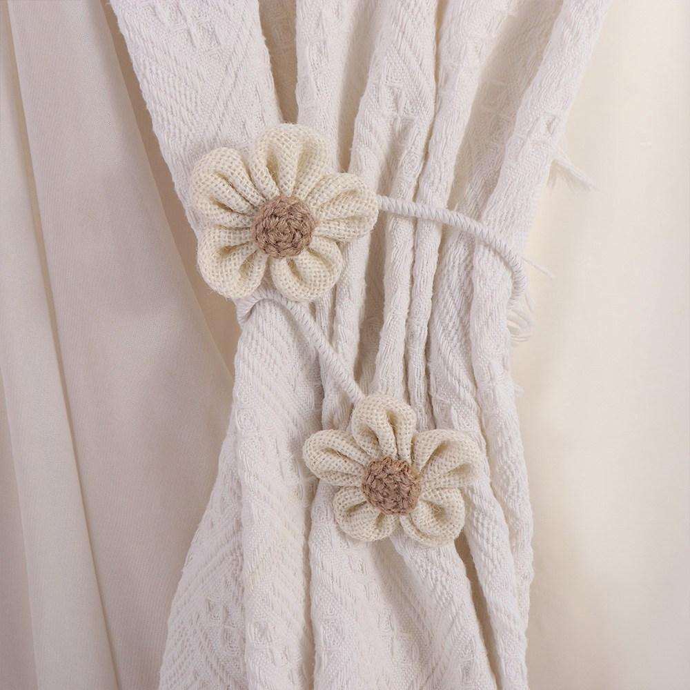 Handmade Flower Curtain Ties Easy to Use Curtain Strap Cartoon Curtain Tieback Window Curtains