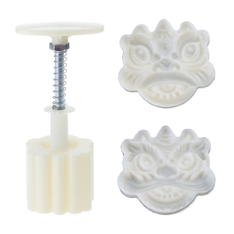 Lion/Latchs Shape Mooncake Press Mold Cookie Stamps Moon Cake Makers Decors Tool
